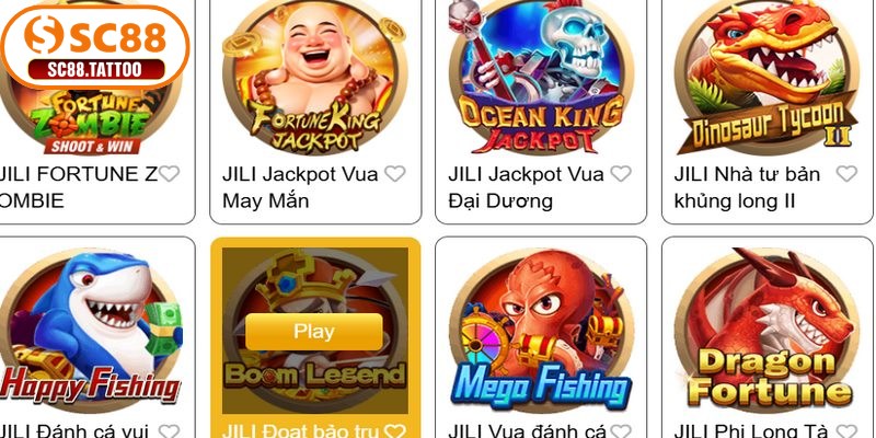 Các trò chơi bắn cá SC88 phổ biến